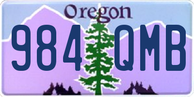 OR license plate 984QMB