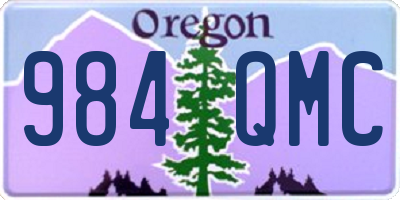 OR license plate 984QMC