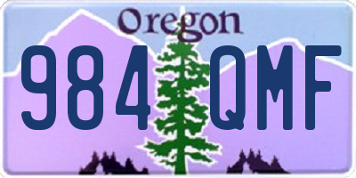 OR license plate 984QMF