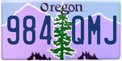 OR license plate 984QMJ