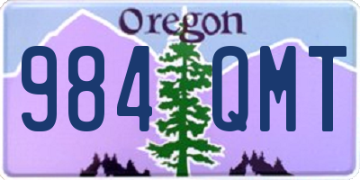 OR license plate 984QMT