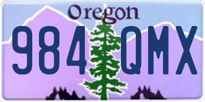 OR license plate 984QMX