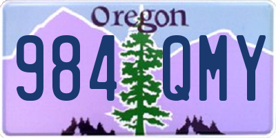 OR license plate 984QMY