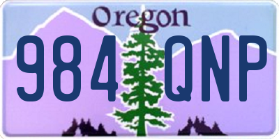 OR license plate 984QNP