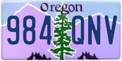 OR license plate 984QNV