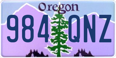 OR license plate 984QNZ