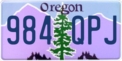 OR license plate 984QPJ
