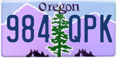 OR license plate 984QPK