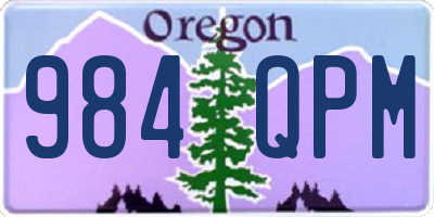 OR license plate 984QPM