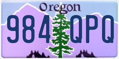 OR license plate 984QPQ