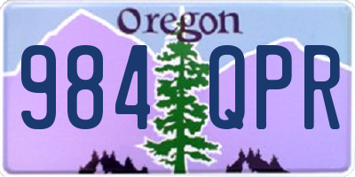 OR license plate 984QPR