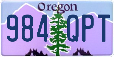 OR license plate 984QPT