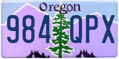 OR license plate 984QPX