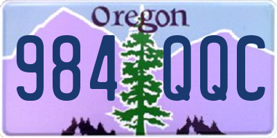 OR license plate 984QQC