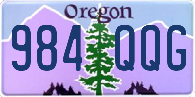 OR license plate 984QQG