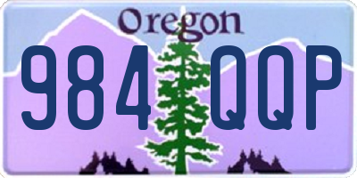 OR license plate 984QQP