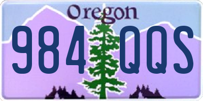 OR license plate 984QQS