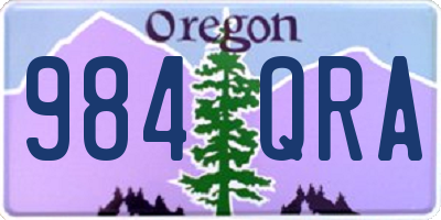 OR license plate 984QRA