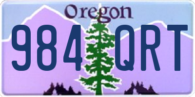 OR license plate 984QRT