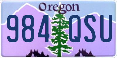 OR license plate 984QSU