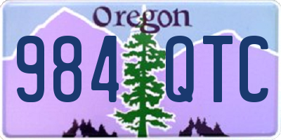 OR license plate 984QTC