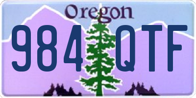 OR license plate 984QTF