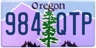 OR license plate 984QTP