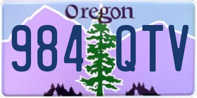 OR license plate 984QTV