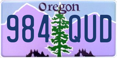OR license plate 984QUD