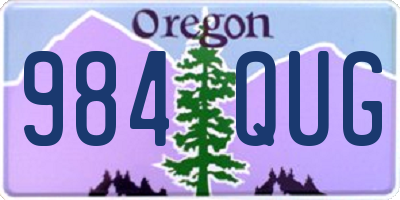 OR license plate 984QUG
