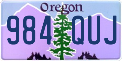 OR license plate 984QUJ