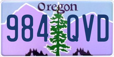OR license plate 984QVD
