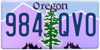 OR license plate 984QVO