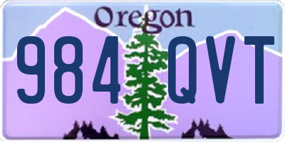 OR license plate 984QVT