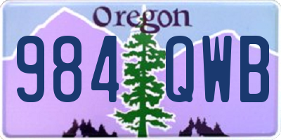 OR license plate 984QWB
