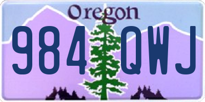OR license plate 984QWJ