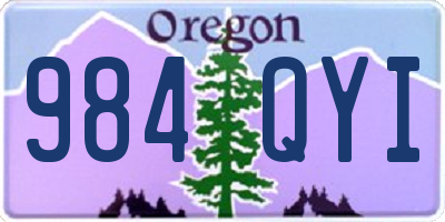 OR license plate 984QYI