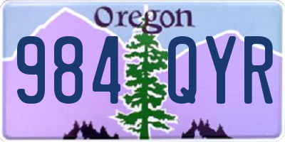 OR license plate 984QYR