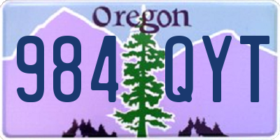 OR license plate 984QYT