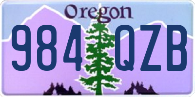 OR license plate 984QZB