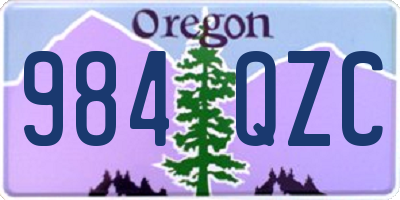 OR license plate 984QZC