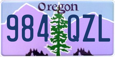 OR license plate 984QZL