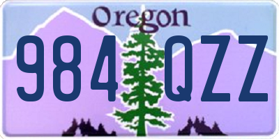 OR license plate 984QZZ