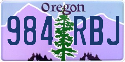 OR license plate 984RBJ