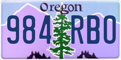 OR license plate 984RBO
