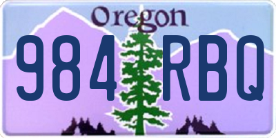 OR license plate 984RBQ