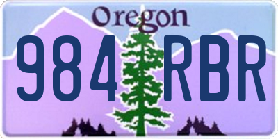 OR license plate 984RBR