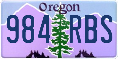 OR license plate 984RBS