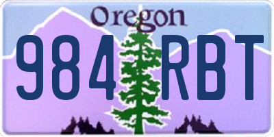 OR license plate 984RBT
