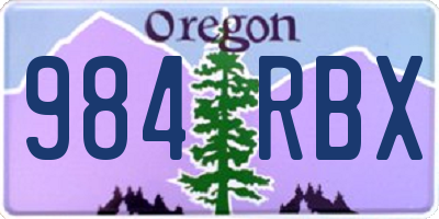 OR license plate 984RBX